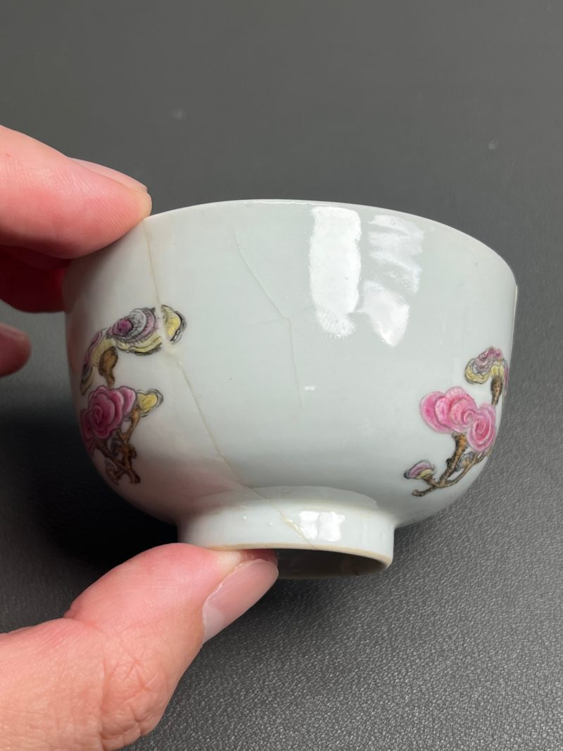 民国或更早  珐琅彩灵芝杯 - 图6