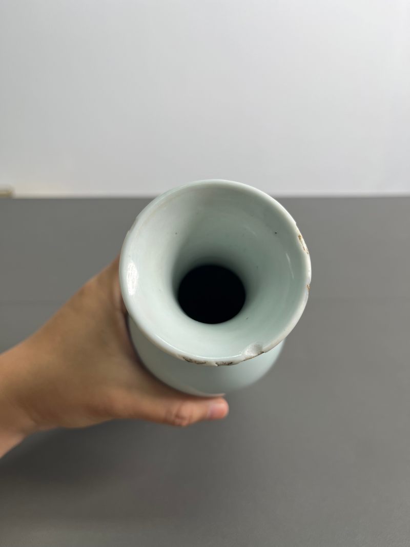 清雍正  青花“刘海戏金蟾”图观音瓶 - 图7