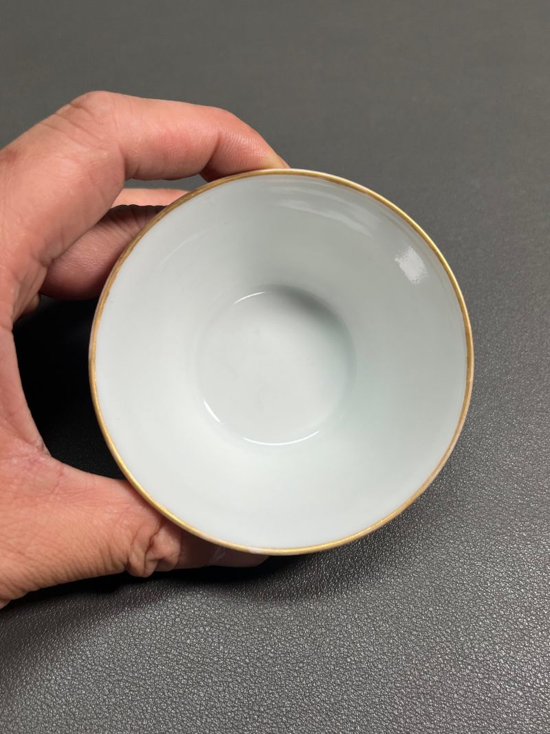 清同治  矾红彩洪福齐天纹套杯 - 图21