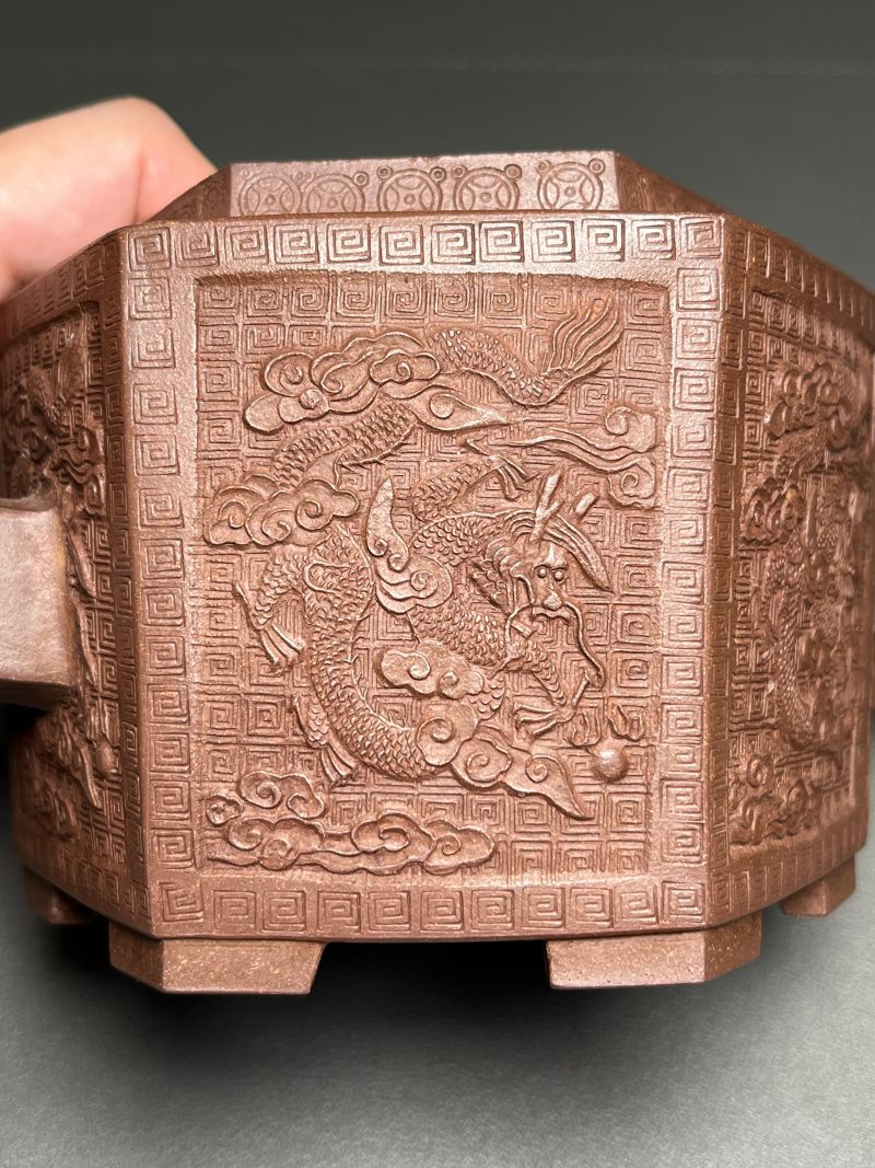 清道光  六方龙纹壶 - 图18