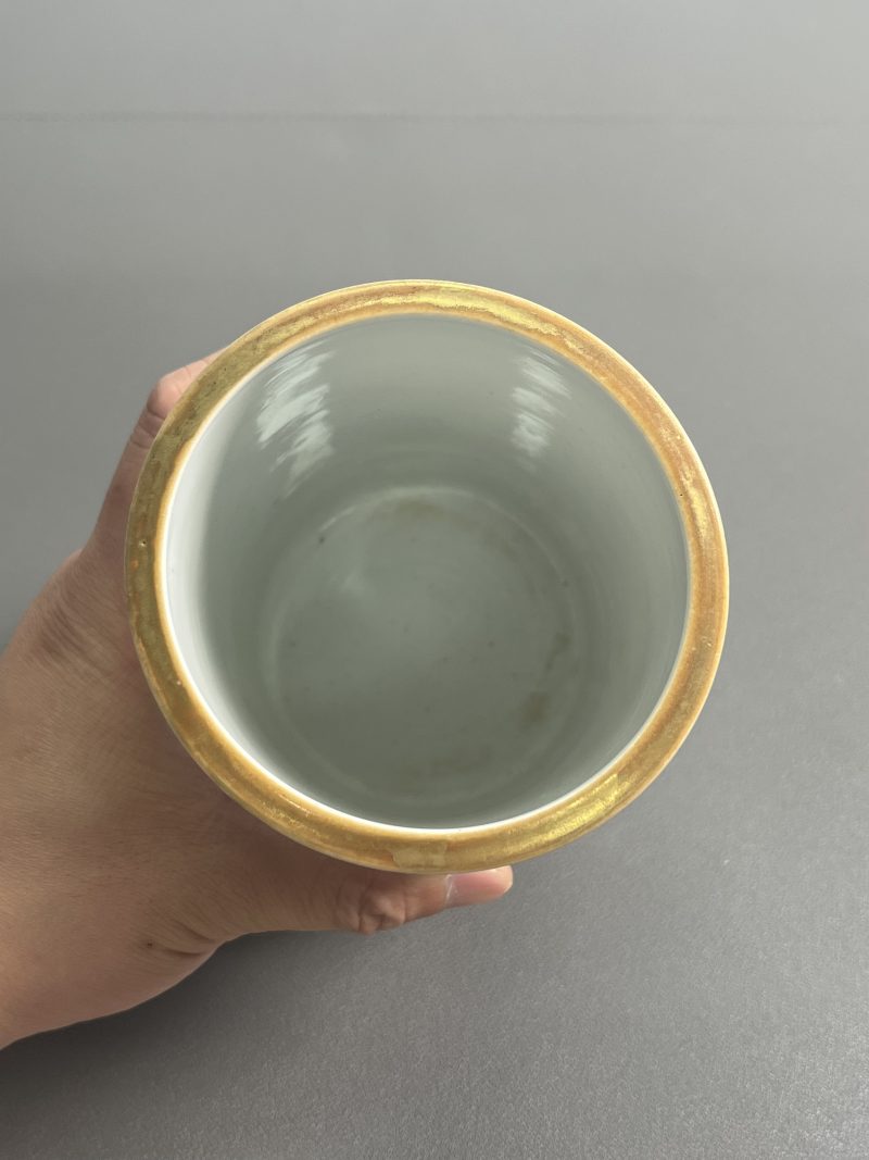 清道光  粉彩“三星”图笔筒 - 图10