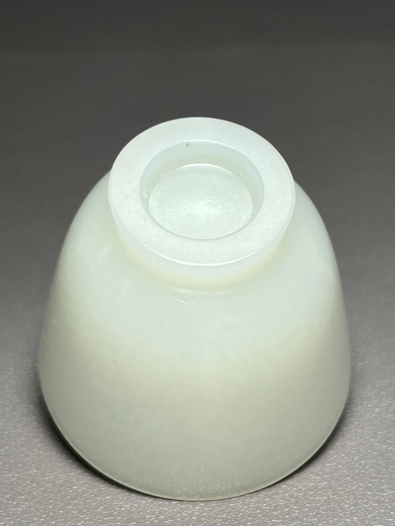 清中期  白玉杯（带木座） - 图6