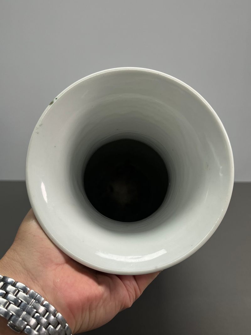 清雍正 粉彩花鸟图棒槌瓶 - 图9