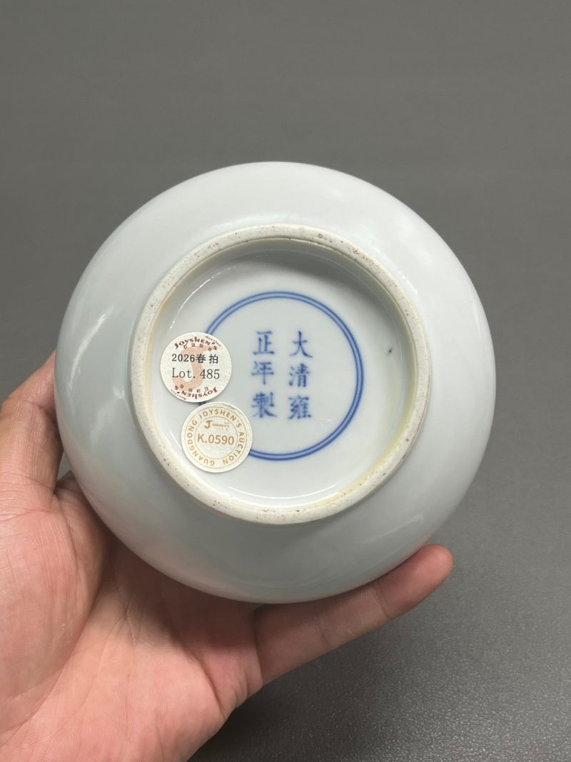 民国  粉彩“萍实呈祥”图荸荠瓶 - 图12