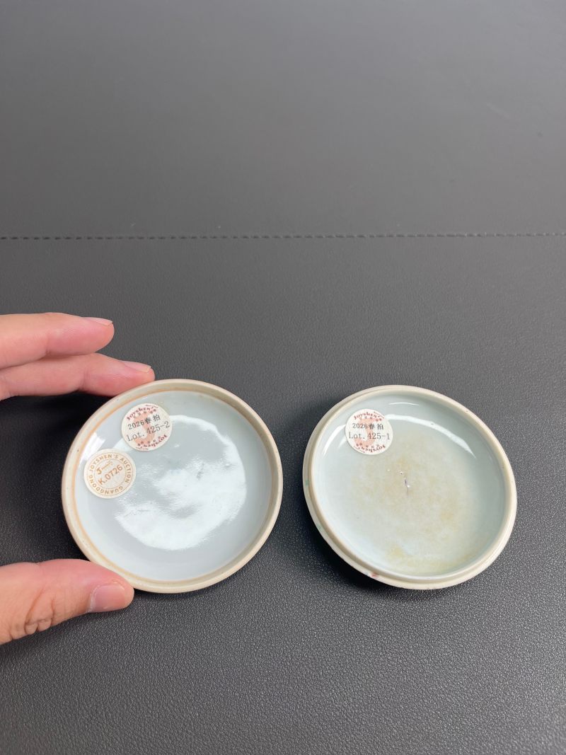 清康熙  青花瑞果花卉纹印泥盒（附木盒） - 图13