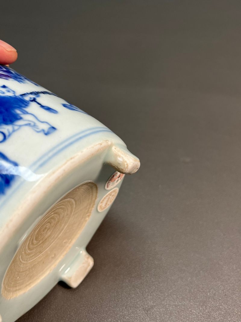清顺治  青花“六子戏弥勒”图琴炉 - 图16