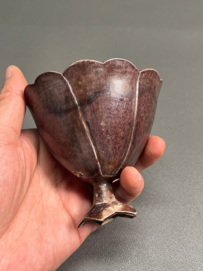 明中期  仿紫定兰花杯 - 图8