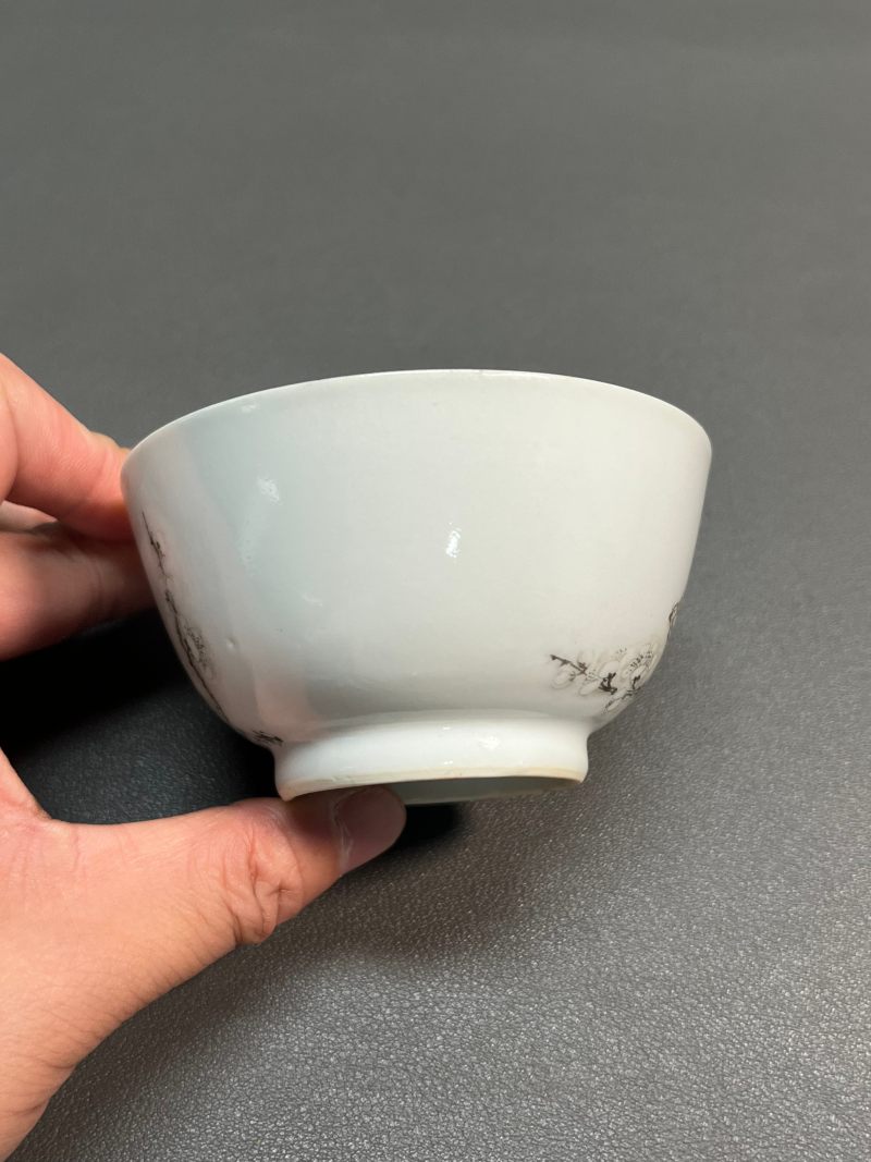 清雍正  墨彩梅花杯 - 图7
