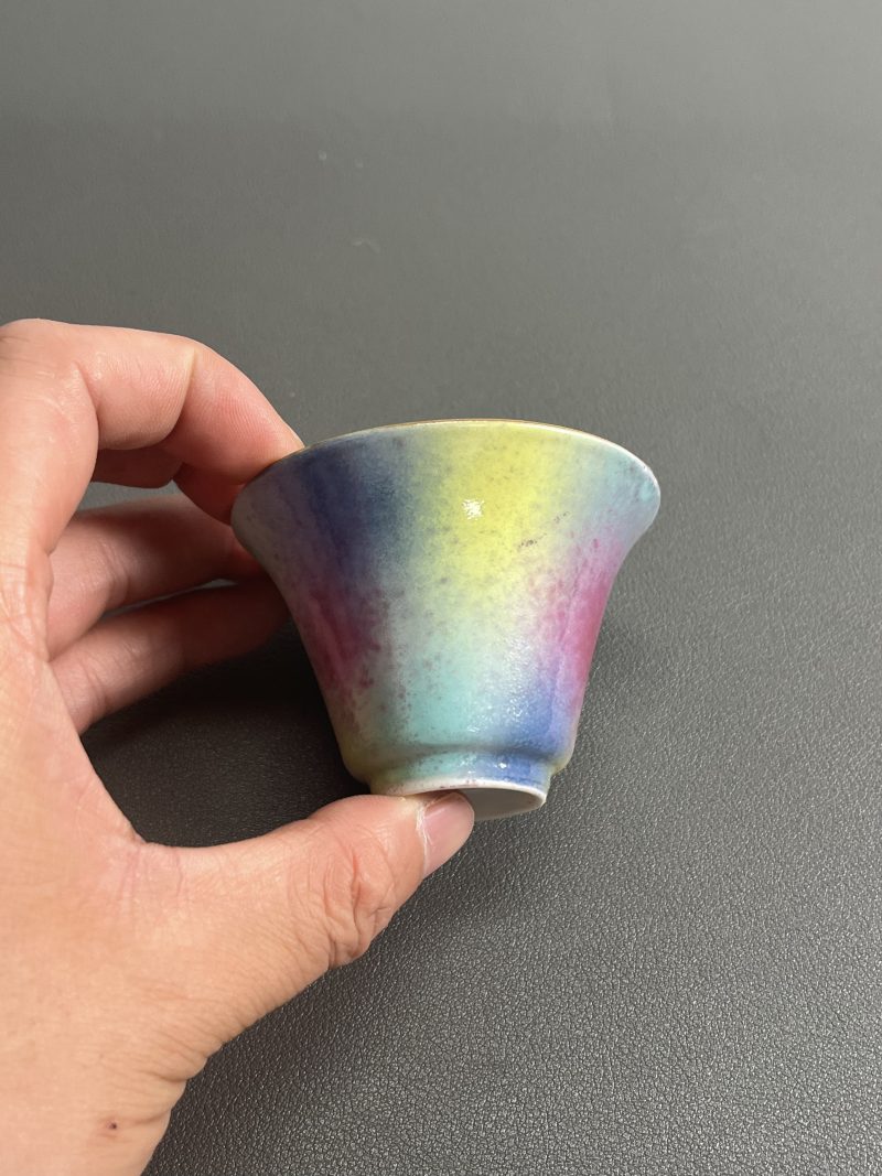 清光绪  桃花洞釉小杯（一对） - 图8