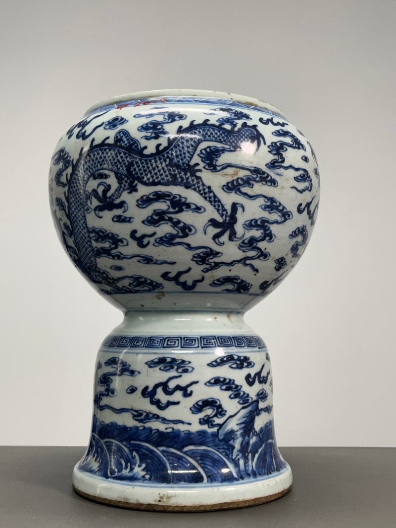 清光绪 青花龙纹净水碗 - 图7