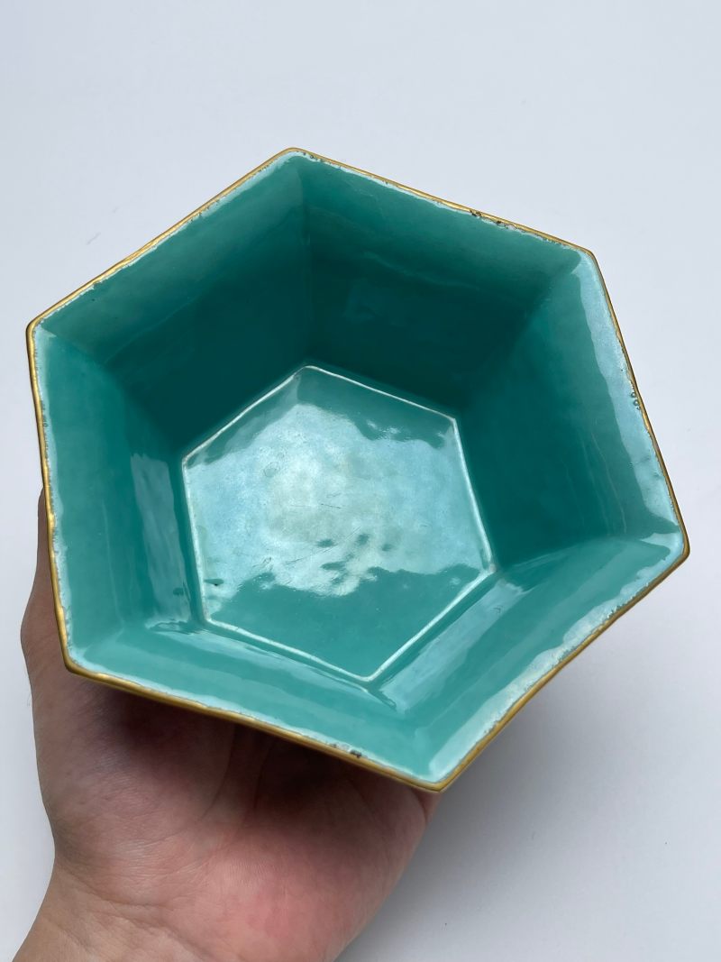 清道光  粉彩花卉纹六方花盆 - 图12