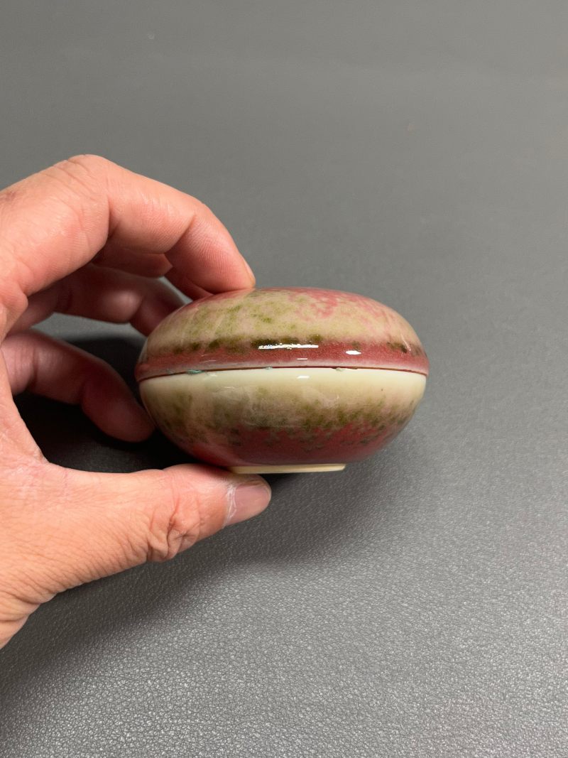 清光绪 豇豆红印泥盒 - 图5