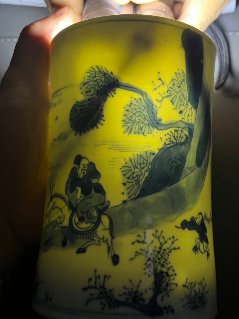 清康熙  青花踏雪寻梅图笔筒 - 图19