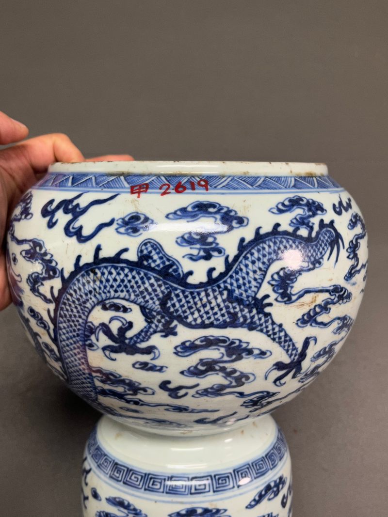 清光绪 青花龙纹净水碗 - 图9