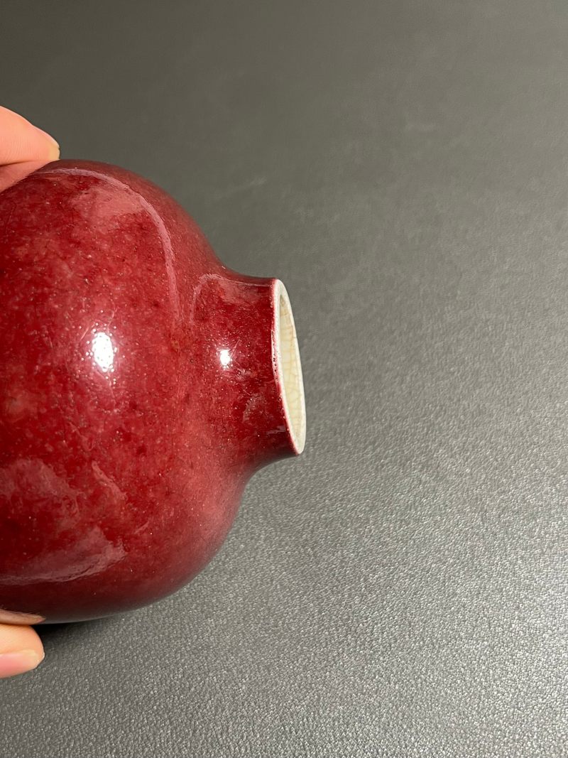 清康熙  郎窑红釉梅瓶 - 图26