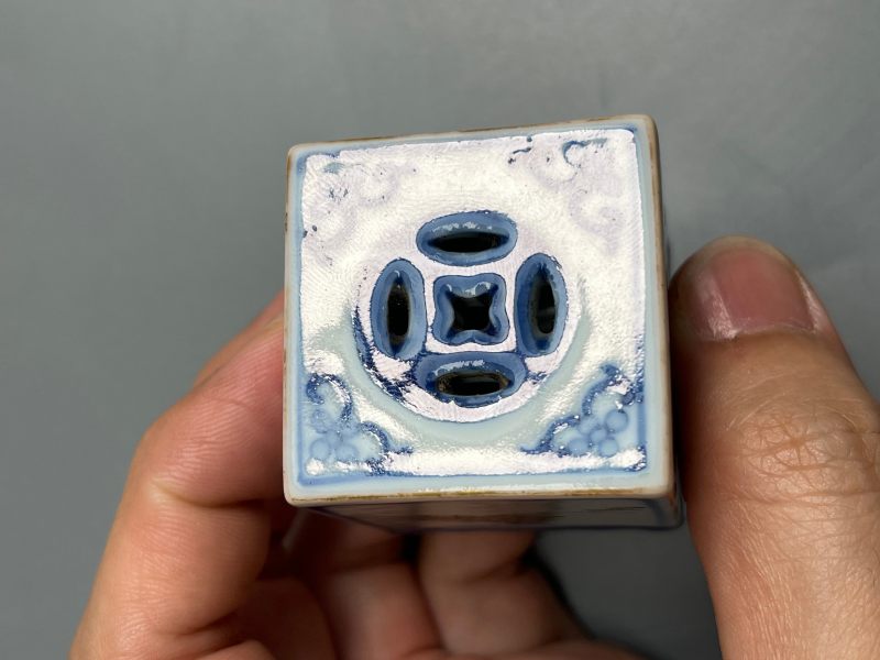 十九世纪  粉彩蔬果图糊斗 - 图8