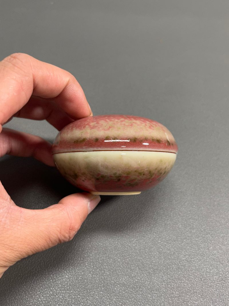 清光绪 豇豆红印泥盒 - 图7