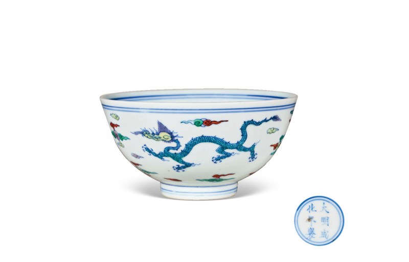 清雍正 斗彩龙纹茶圆 - 图15