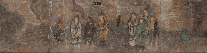 清晚期  白地轧道粉彩“八仙过海各显神通”图瓷板 - 图2
