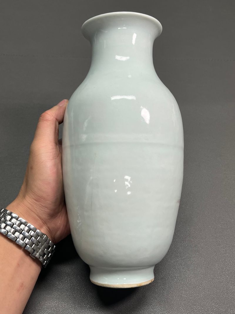 清道光  釉里红“李铁拐仙翁微醺”图观音尊 - 图7