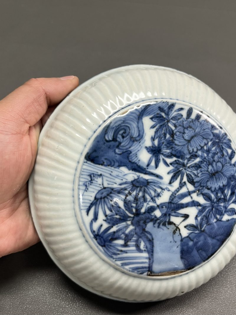 明万历  青花“飞黄腾达”印盒 - 图5