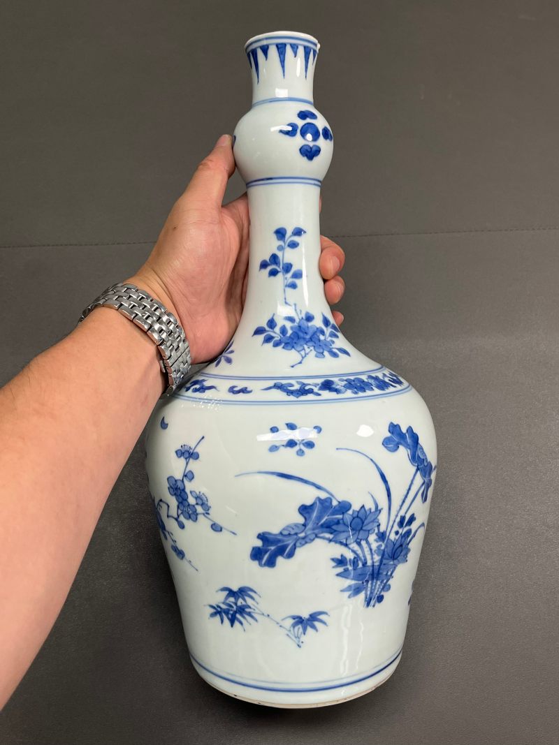 明崇祯 青花花鸟图瓶 - 图10