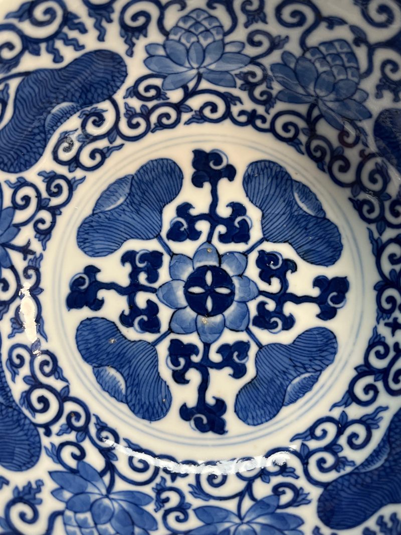 清光绪  内青花外粉彩瑞果纹碗 - 图11
