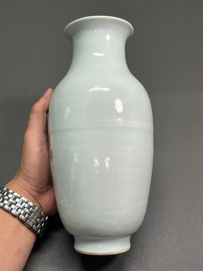清道光  釉里红“李铁拐仙翁微醺”图观音尊 - 图8