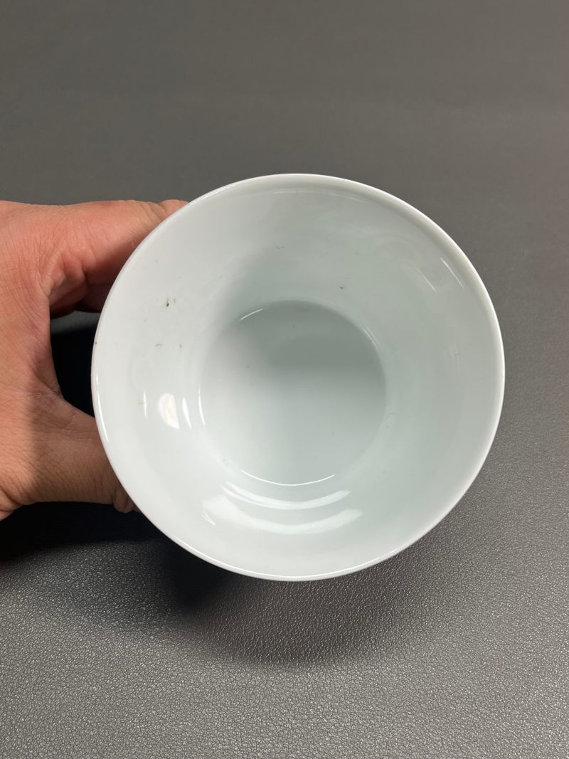 清雍正  墨彩山水人物马蹄杯 - 图12