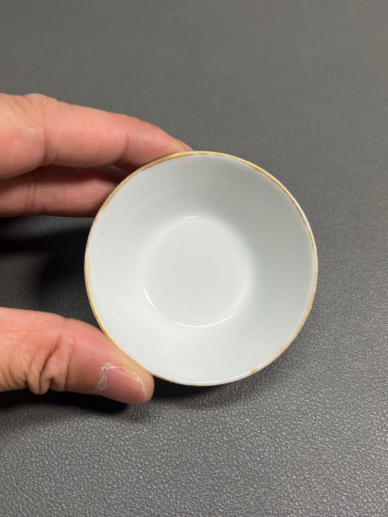清同治  矾红彩洪福齐天纹套杯 - 图30