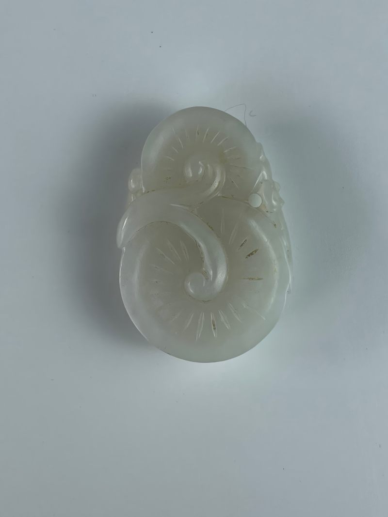 清  白玉“君子福来”玉佩 - 图2