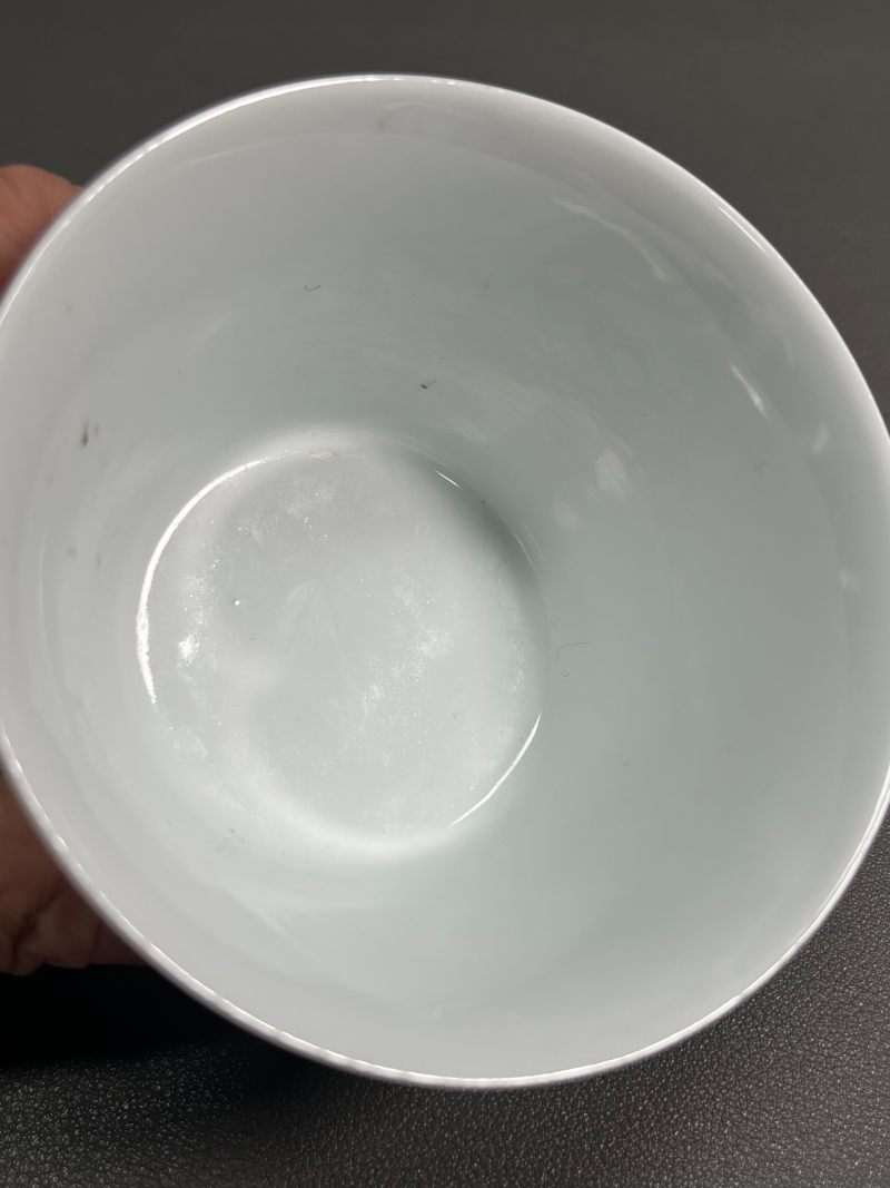 清雍正  墨彩山水人物马蹄杯 - 图13