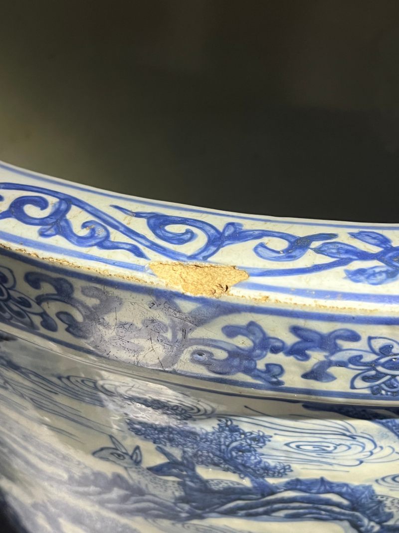 明万历  青花“受天百禄”百鹿图大缸 - 图28