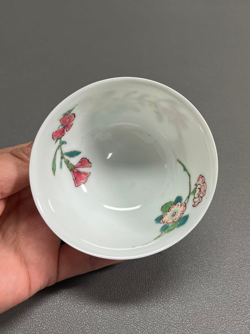 清雍正  粉彩花卉纹茶圆 - 图10