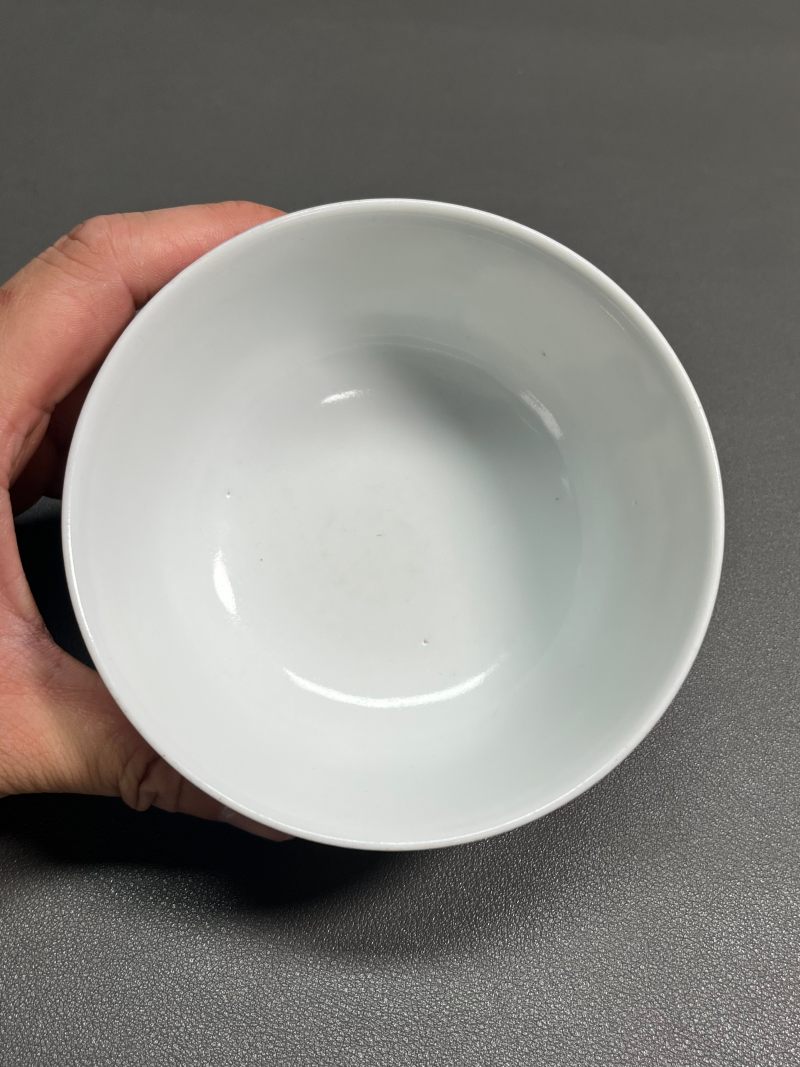 清雍正  墨彩加黄彩“瓜瓞绵绵”图诗文茶园 - 图11