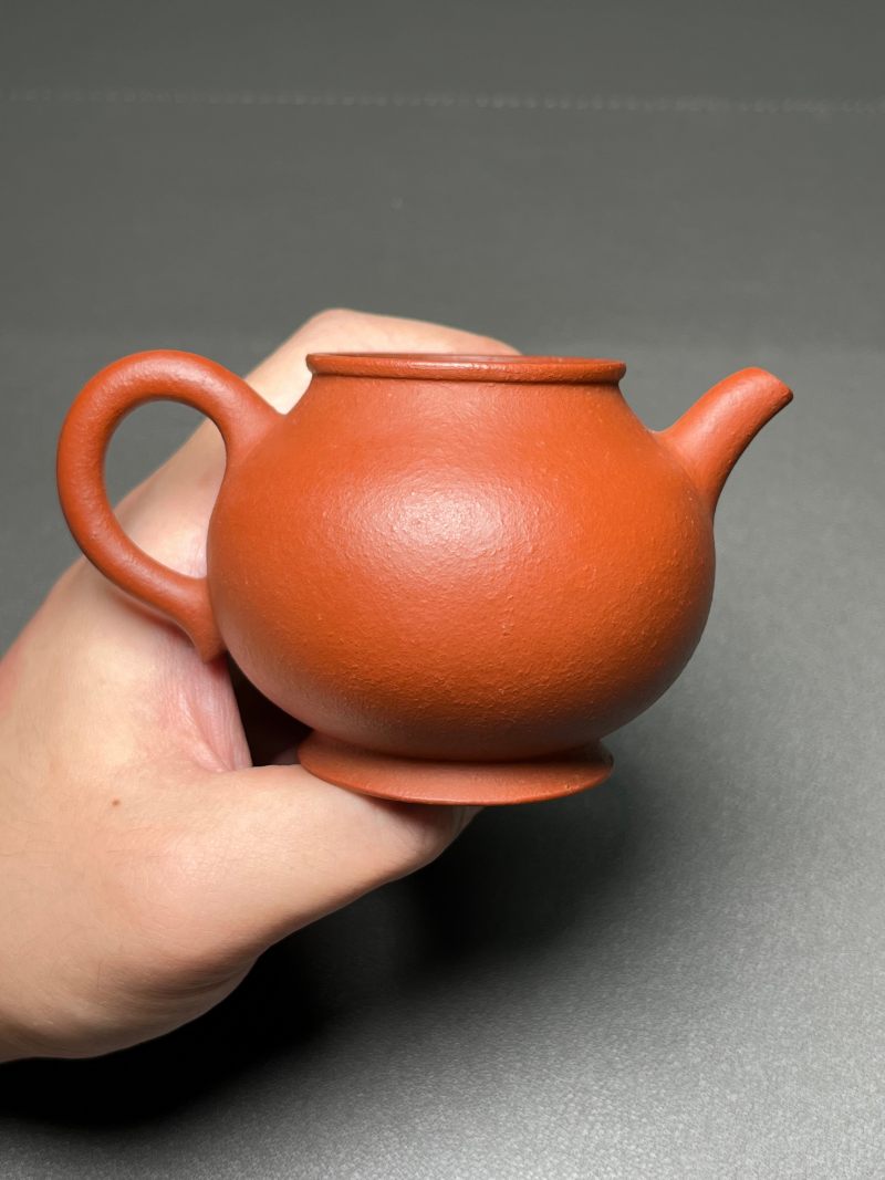清晚期  “佐茶佑玉”款朱泥圆壶 - 图6