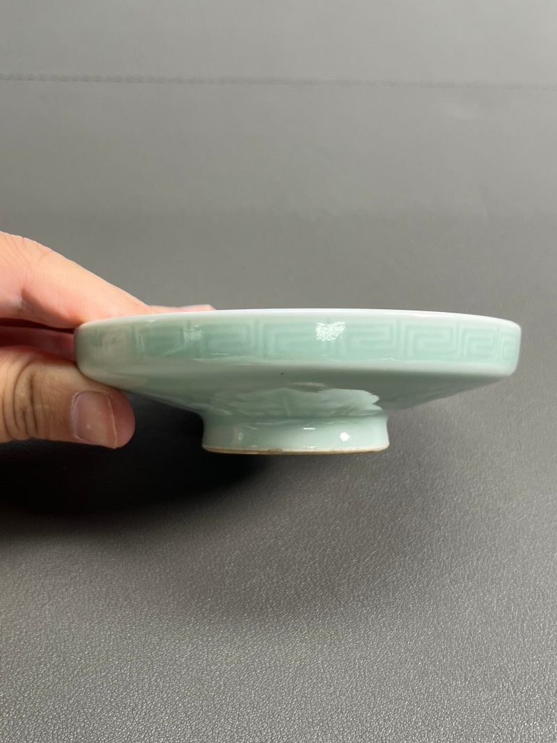 清晚期  粉青釉模印福禄镗锣洗 - 图8
