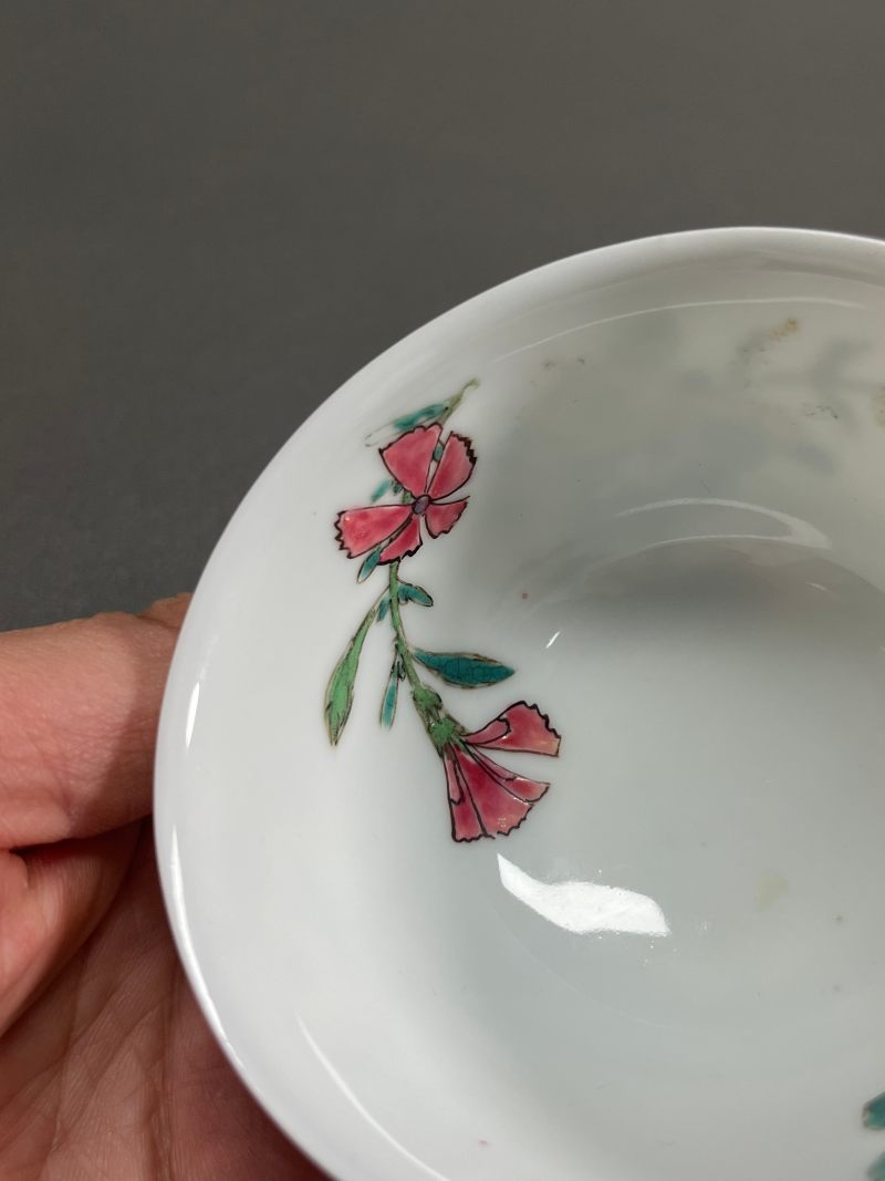 清雍正  粉彩花卉纹茶圆 - 图11