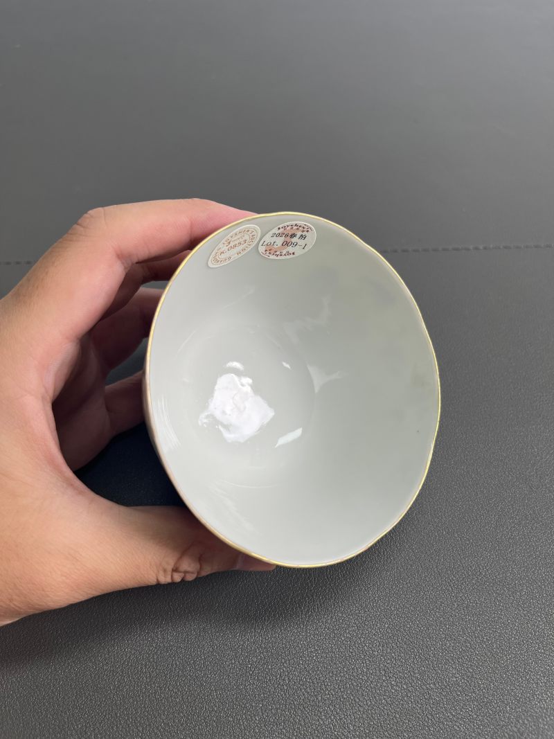 清道光  粉彩“十二花神”图盖碗 - 图18