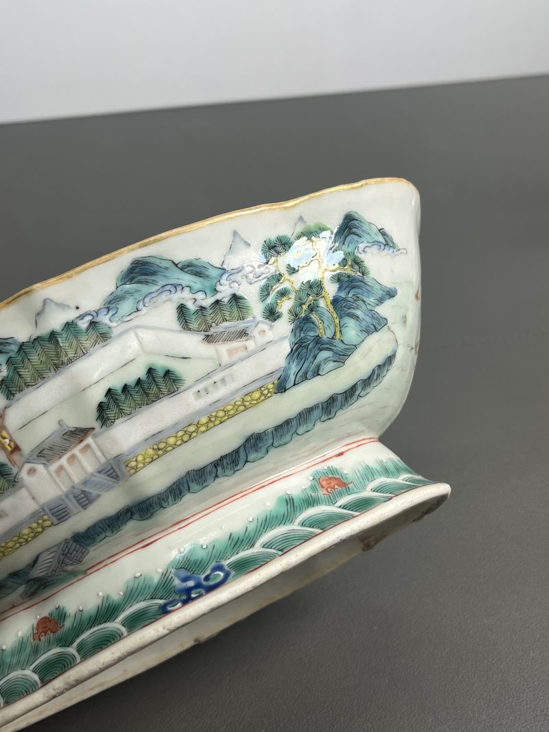 清道光  粉彩江西十景 大碗 - 图8