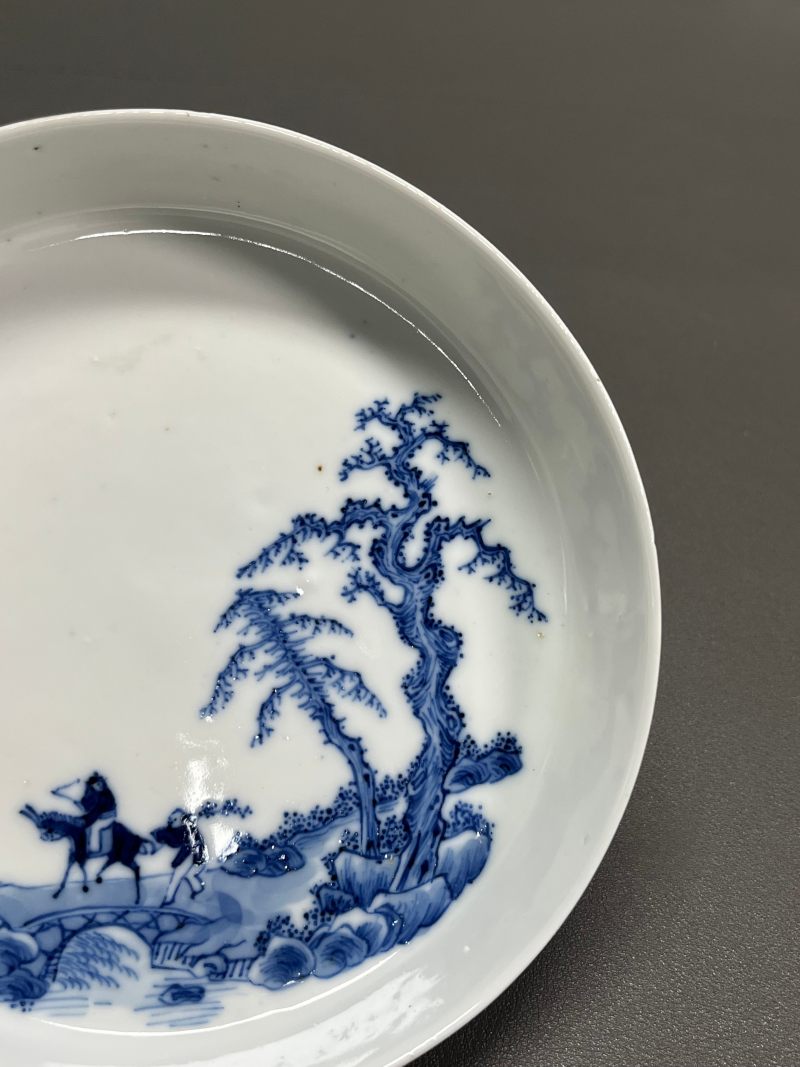 清光绪 青花“踏雪寻梅”图镗锣洗 - 图5