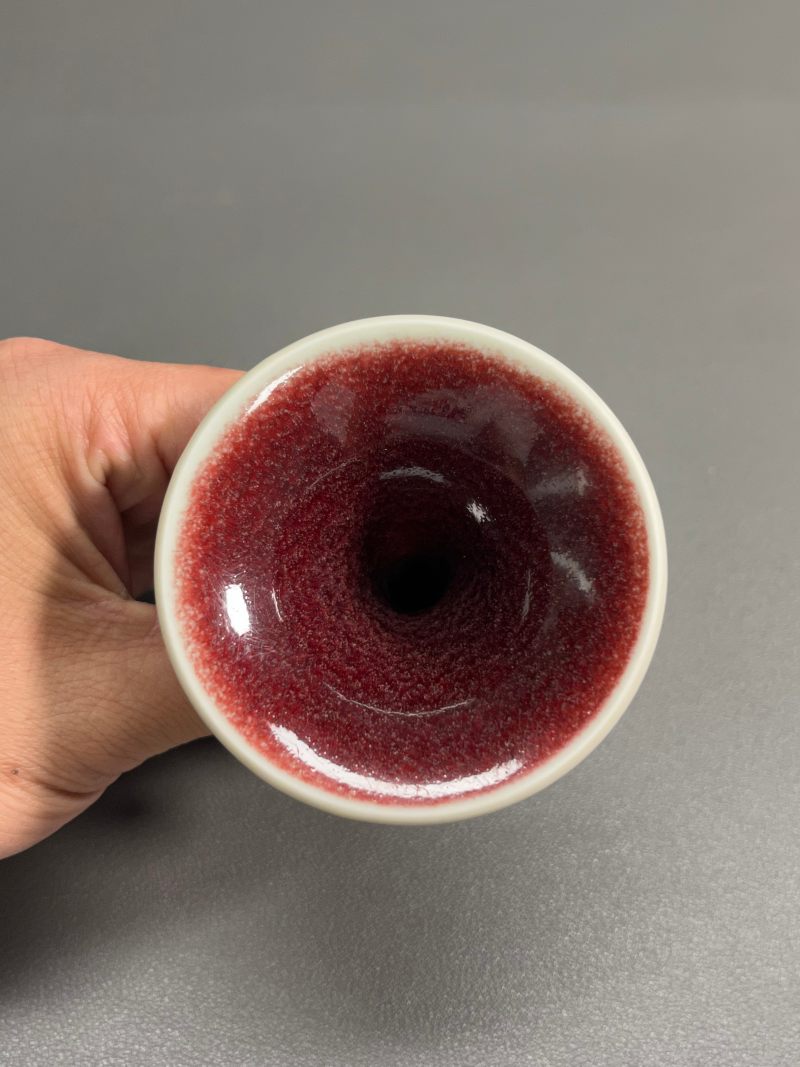 清康熙  郎窑红釉小花觚 - 图11