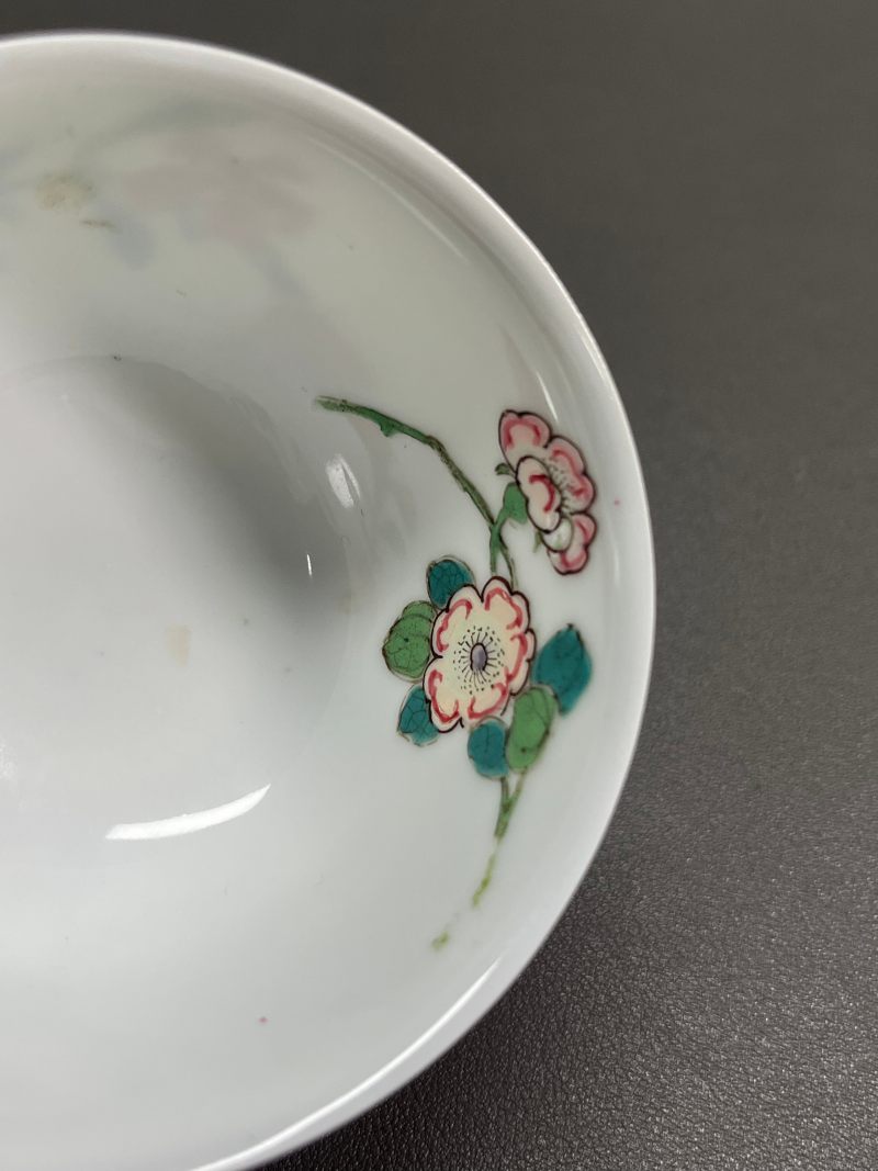 清雍正  粉彩花卉纹茶圆 - 图12