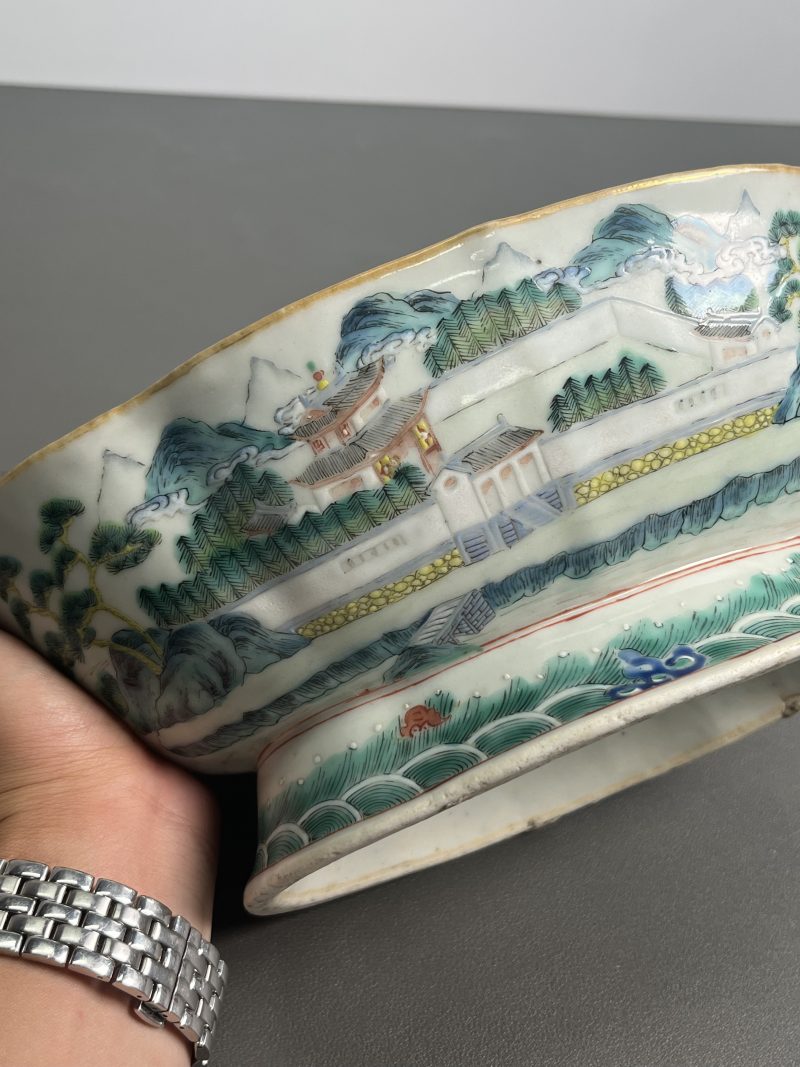 清道光  粉彩江西十景 大碗 - 图9