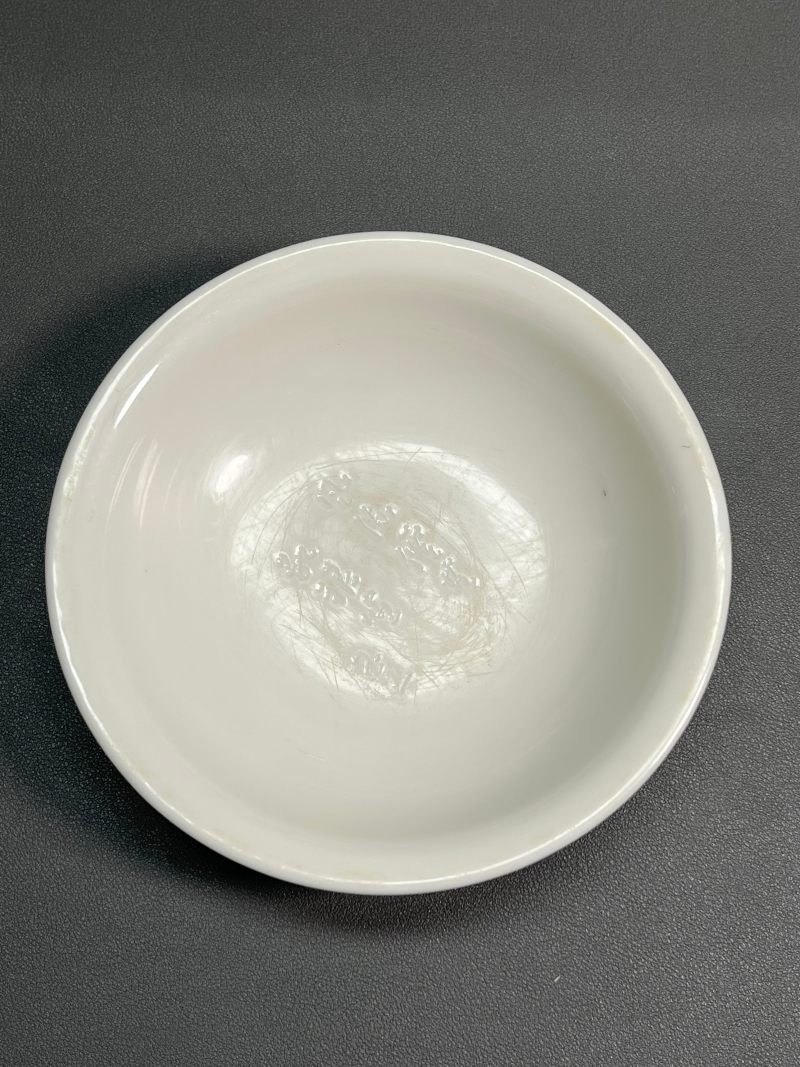 明末清初  德化窑白瓷诗文卧足洗 - 图3