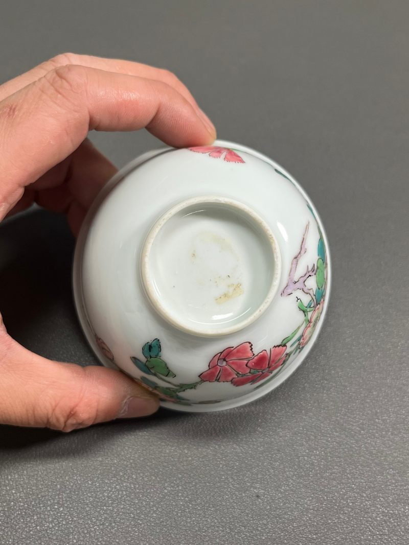 清雍正  粉彩花卉纹茶圆 - 图13