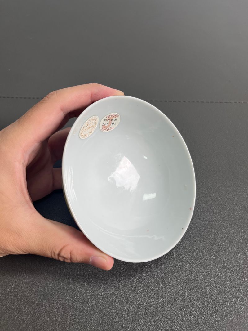 清光绪  粉彩折枝花卉纹碗 - 图7