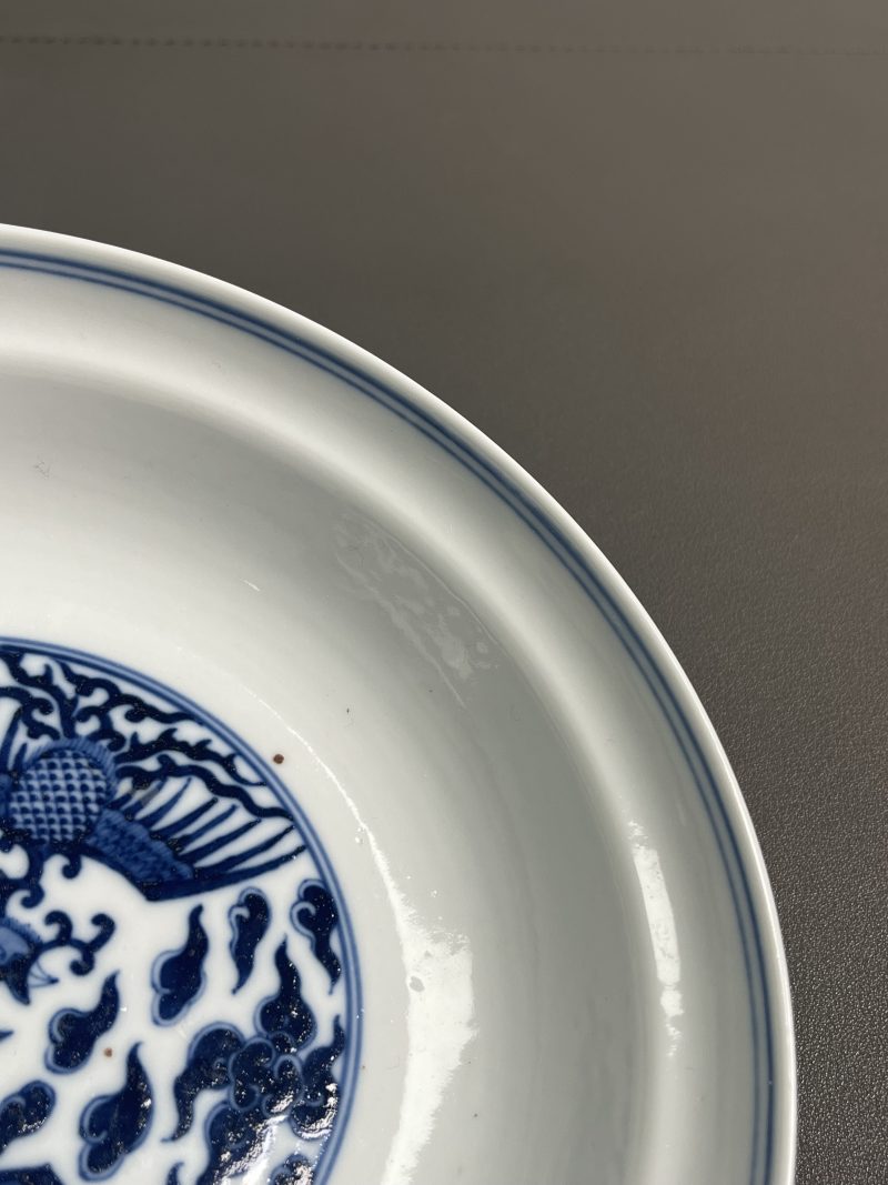 清光绪 青花对头凤纹盖碗 - 图5