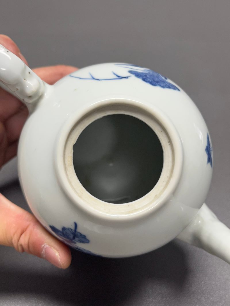 晚清-民国 青花花鸟纹执壶 - 图10