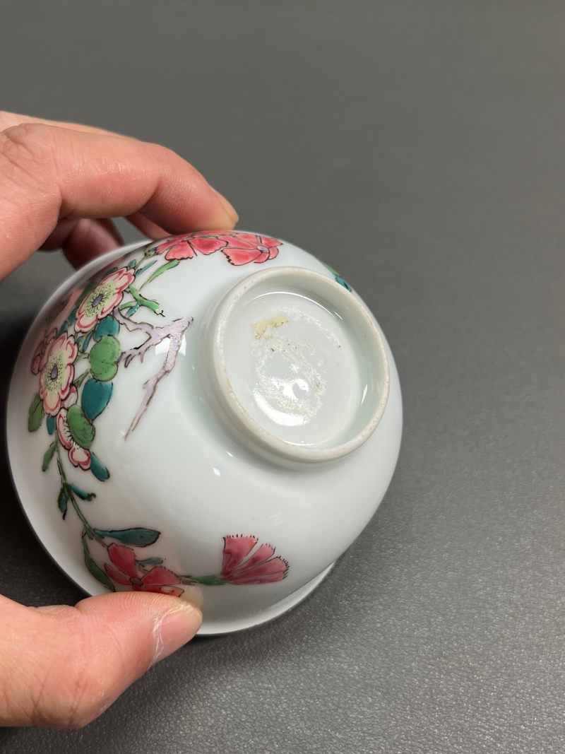 清雍正  粉彩花卉纹茶圆 - 图14